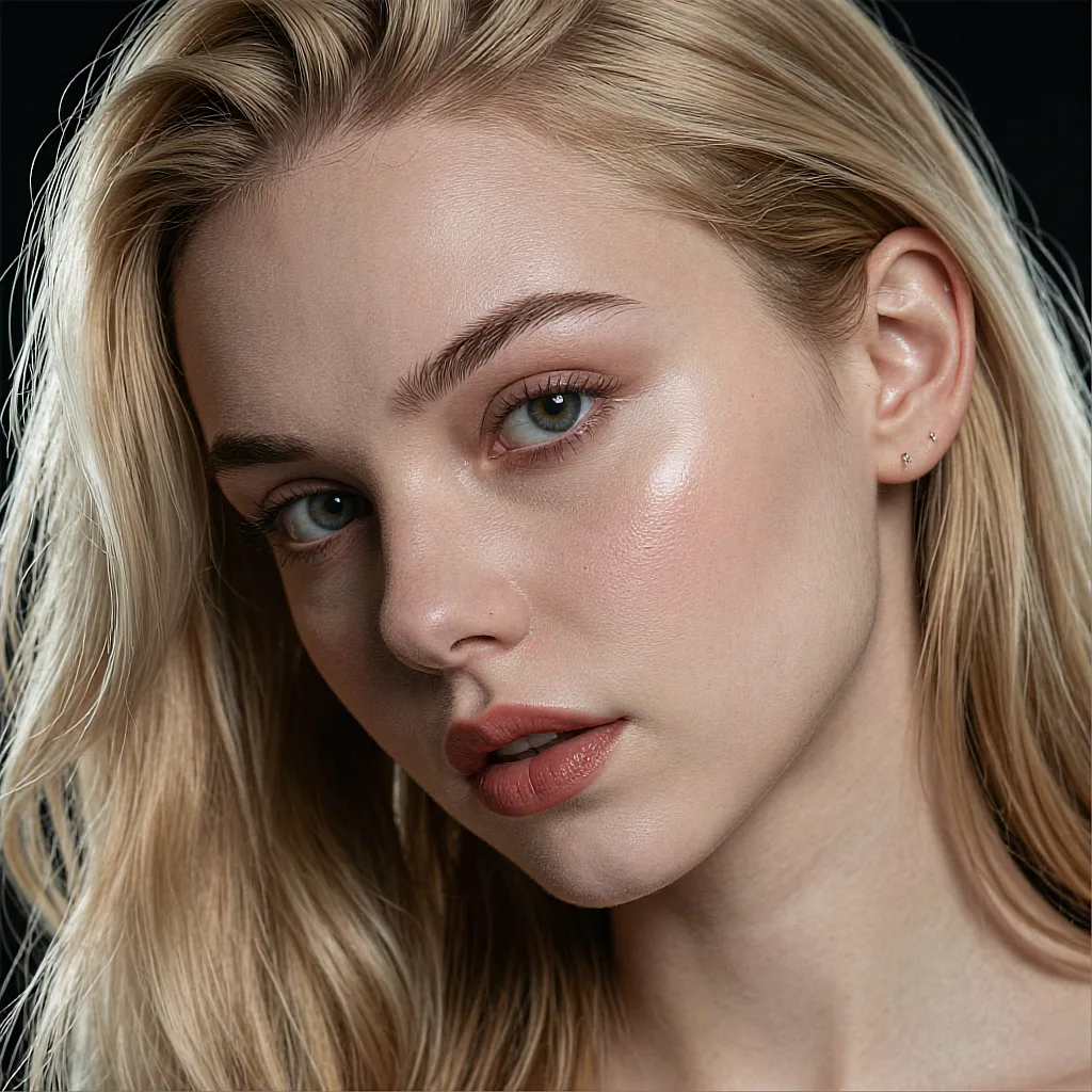 AI blowjob model — brunette