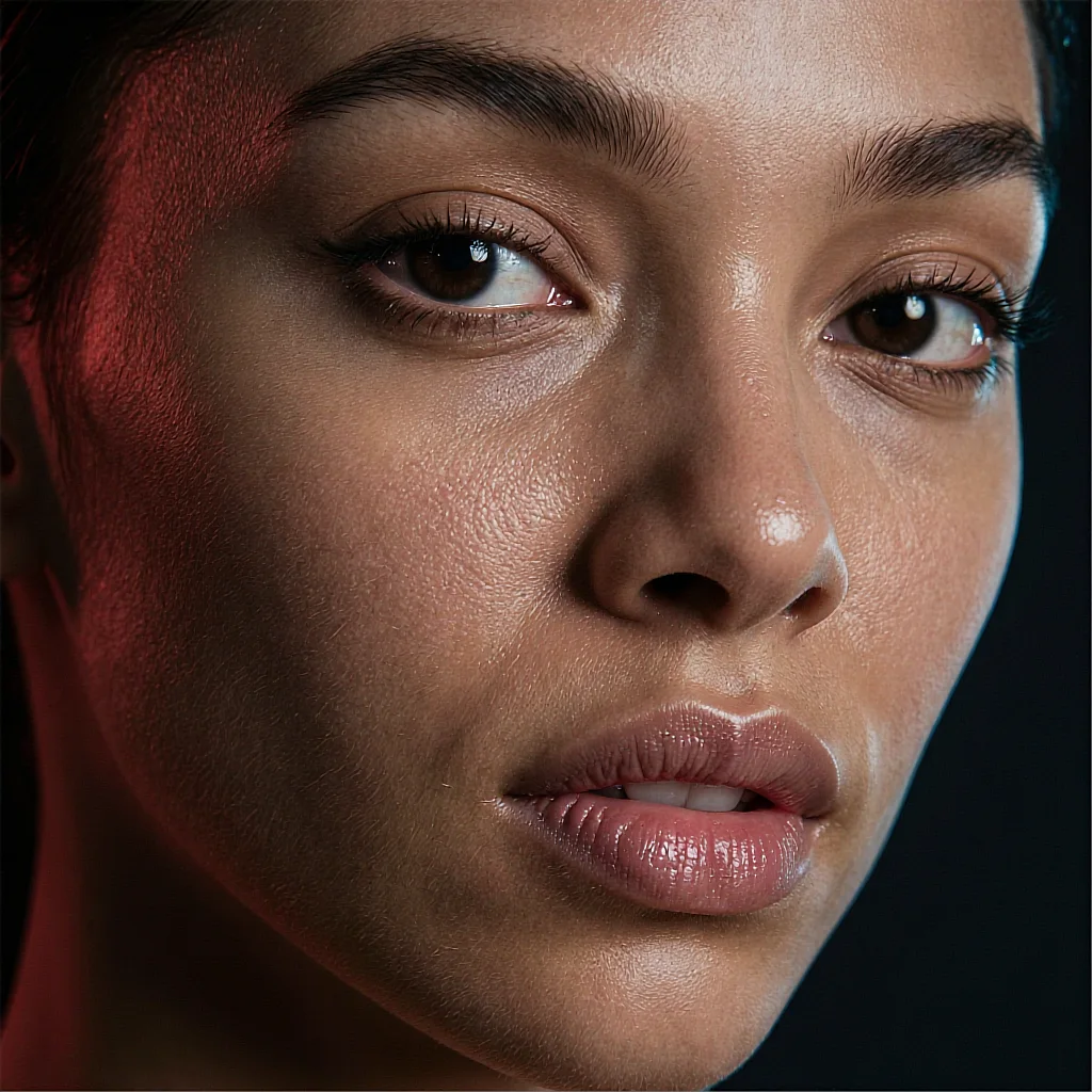 AI blowjob model — dark skin